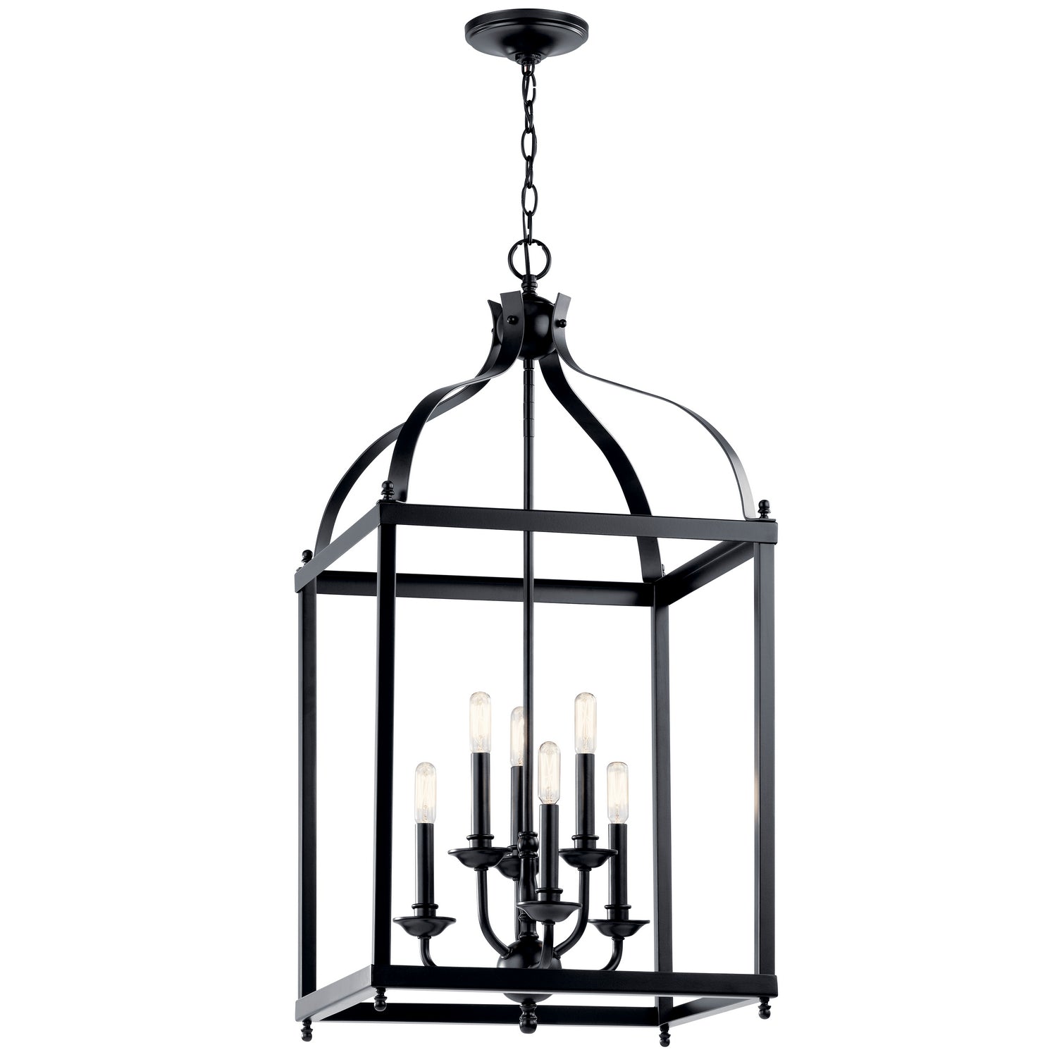 Kichler - 42568BK - Six Light Foyer Pendant - Larkin - Black from Lighting & Bulbs Unlimited in Charlotte, NC