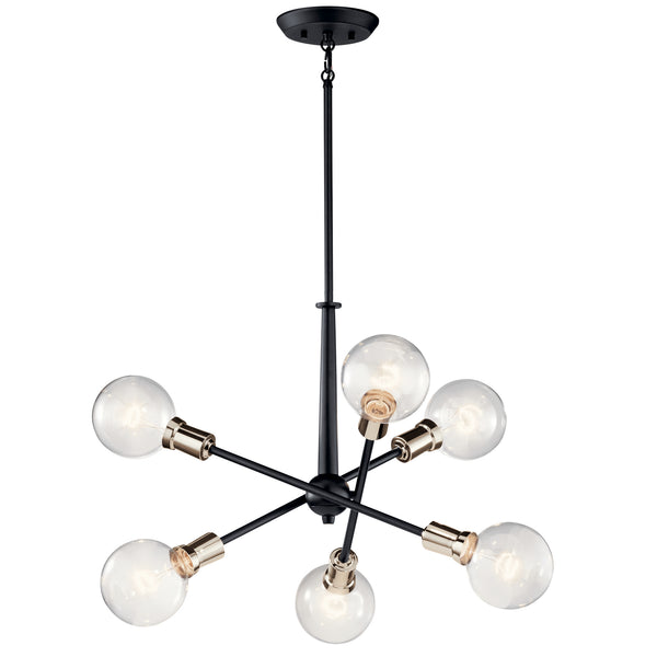 Kichler - 43095BK - Six Light Chandelier - Armstrong - Black from Lighting & Bulbs Unlimited in Charlotte, NC