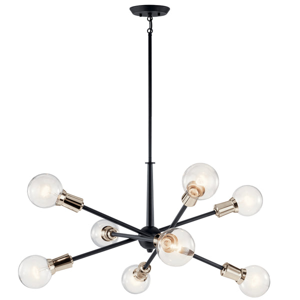 Kichler - 43118BK - Eight Light Chandelier - Armstrong - Black from Lighting & Bulbs Unlimited in Charlotte, NC