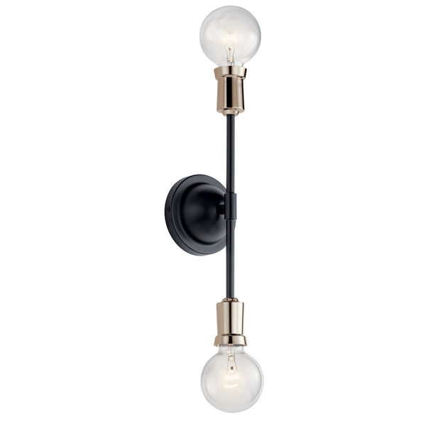 Kichler - 43195BK - Two Light Wall Sconce - Armstrong - Black from Lighting & Bulbs Unlimited in Charlotte, NC