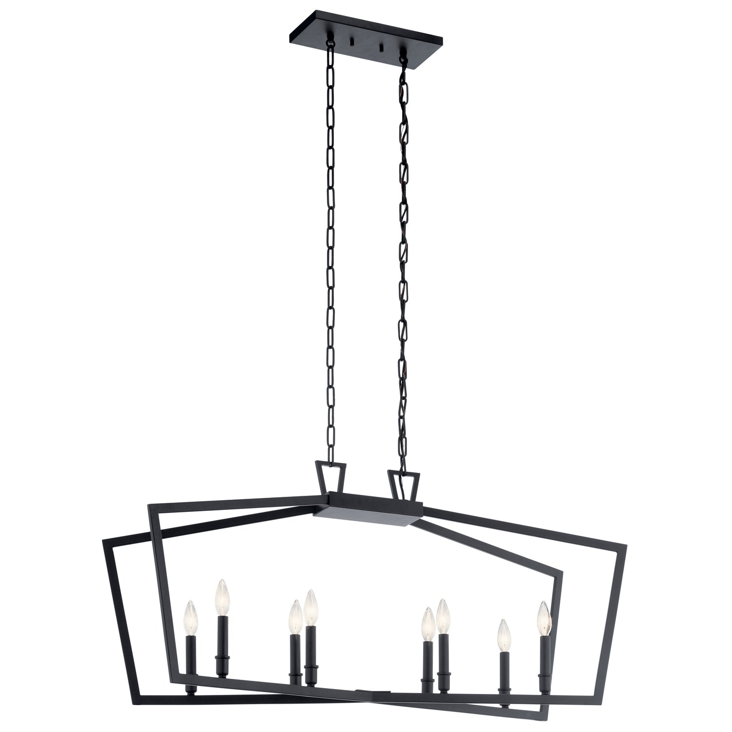 Kichler - 43494BK - Eight Light Linear Chandelier - Abbotswell - Black from Lighting & Bulbs Unlimited in Charlotte, NC