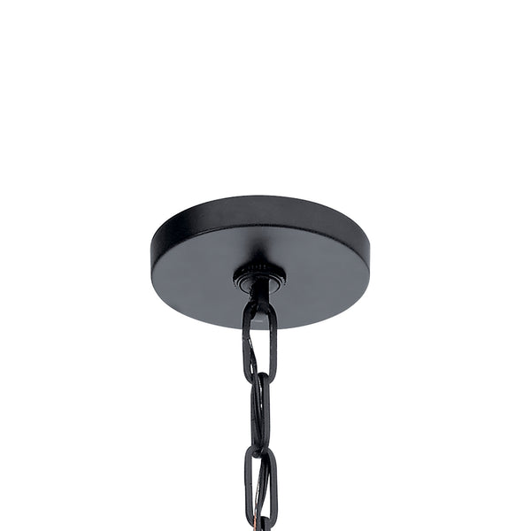 Six Light Chandelier from the Abbotswell Collection in Black Finish by Kichler