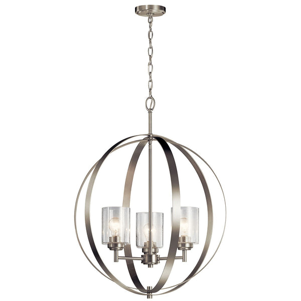 Kichler - 44034NI - Three Light Chandelier - Winslow - Brushed Nickel from Lighting & Bulbs Unlimited in Charlotte, NC