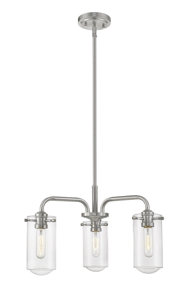 Z-Lite - 471-3BN - Three Light Chandelier - Delaney - Brushed Nickel from Lighting & Bulbs Unlimited in Charlotte, NC