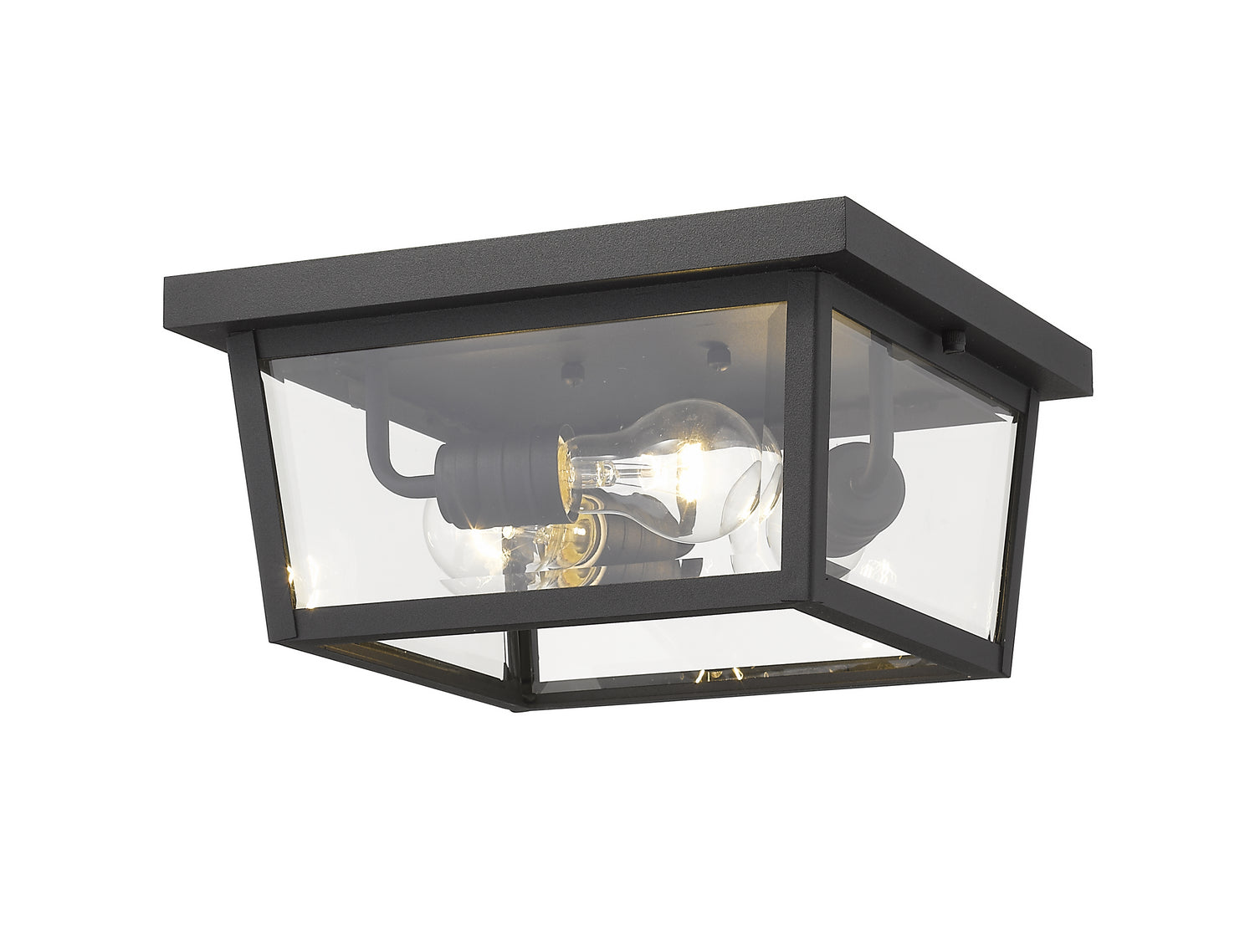 Z-Lite - 568F-BK - Three Light Outdoor Flush Mount - Beacon - Black from Lighting & Bulbs Unlimited in Charlotte, NC