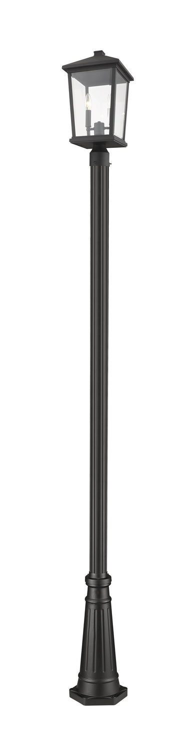Z-Lite - 568PHBR-519P-BK - Two Light Outdoor Post Mount - Beacon - Black from Lighting & Bulbs Unlimited in Charlotte, NC