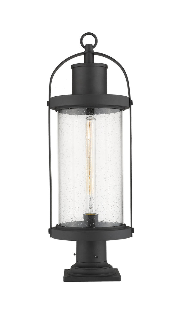 Z-Lite - 569PHB-533PM-BK - One Light Outdoor Pier Mount - Roundhouse - Black from Lighting & Bulbs Unlimited in Charlotte, NC