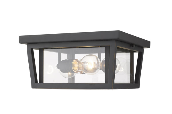 Z-Lite - 571F-ORB - Three Light Outdoor Flush Mount - Seoul - Oil Rubbed Bronze from Lighting & Bulbs Unlimited in Charlotte, NC