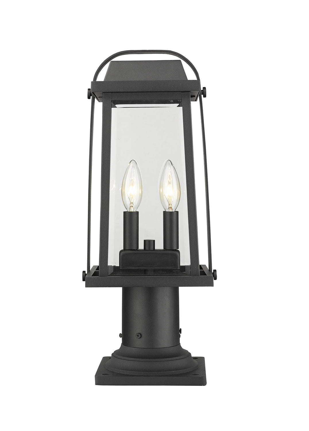 Z-Lite - 574PHMR-533PM-BK - Two Light Outdoor Pier Mount - Millworks - Black from Lighting & Bulbs Unlimited in Charlotte, NC