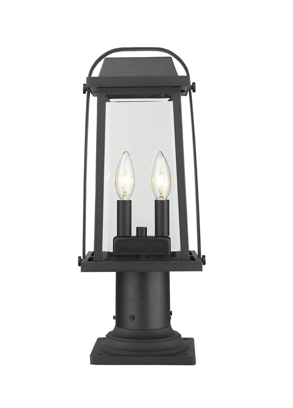 Z-Lite - 574PHMR-533PM-BK - Two Light Outdoor Pier Mount - Millworks - Black from Lighting & Bulbs Unlimited in Charlotte, NC