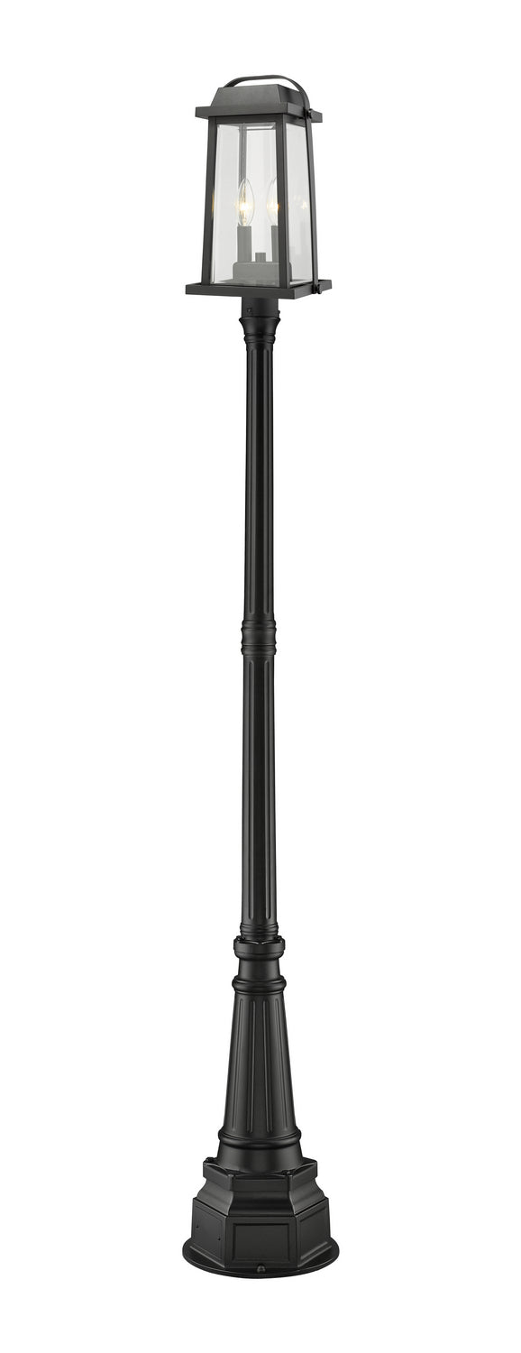 Z-Lite - 574PHMR-564P-BK - Two Light Outdoor Post Mount - Millworks - Black from Lighting & Bulbs Unlimited in Charlotte, NC