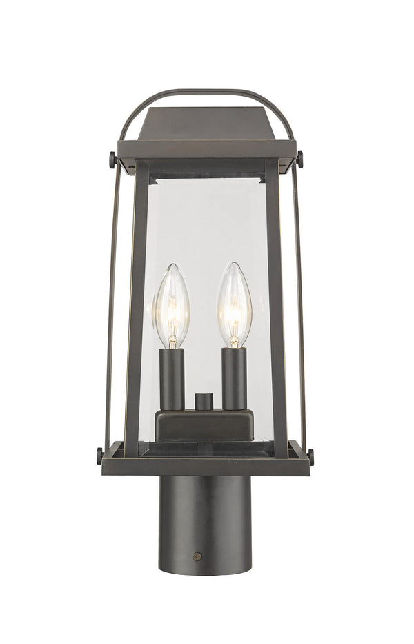 Z-Lite - 574PHMR-ORB - Two Light Outdoor Post Mount - Millworks - Oil Rubbed Bronze from Lighting & Bulbs Unlimited in Charlotte, NC