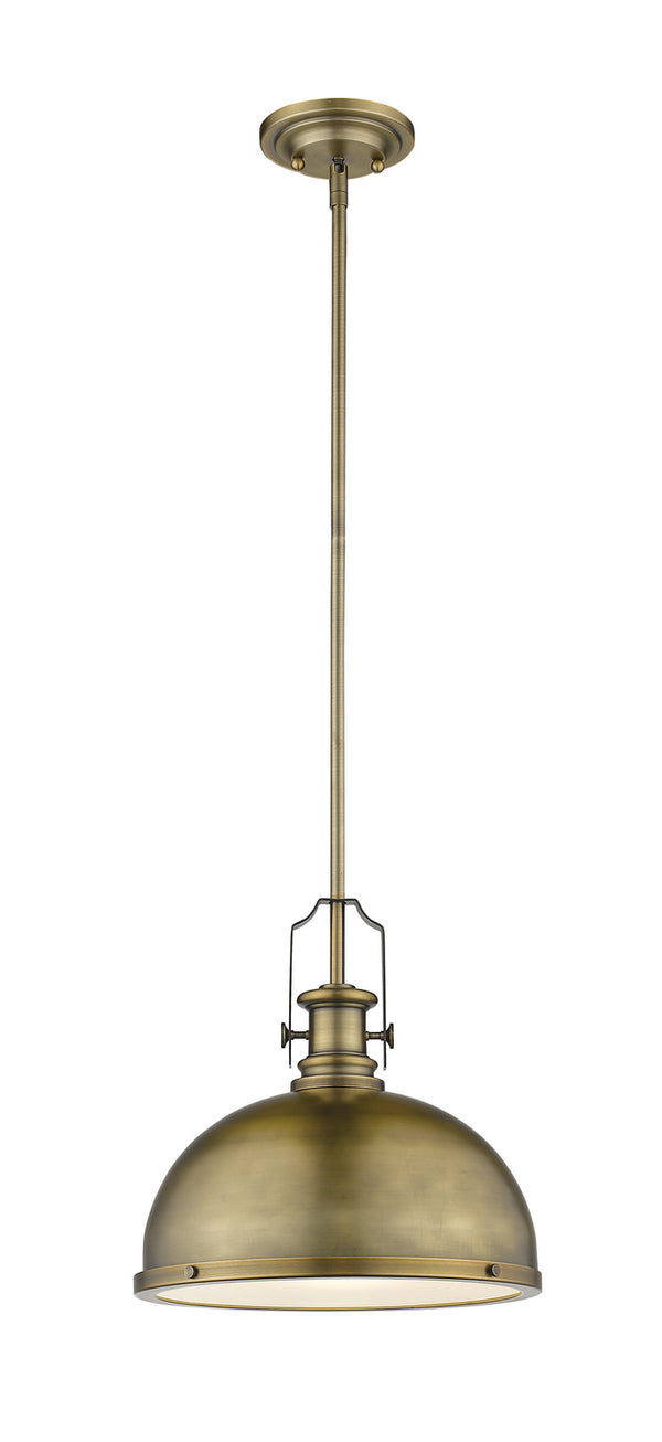 Z-Lite - 725P12-HBR - One Light Pendant - Melange - Heritage Brass from Lighting & Bulbs Unlimited in Charlotte, NC