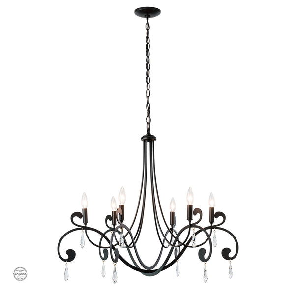 Six Light Chandelier from the Stella Collection by Hubbardton Forge