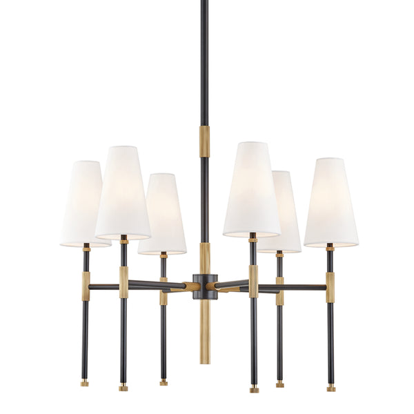 Hudson Valley - 3728-AOB - Six Light Chandelier - Bowery - Aged Old Bronze from Lighting & Bulbs Unlimited in Charlotte, NC