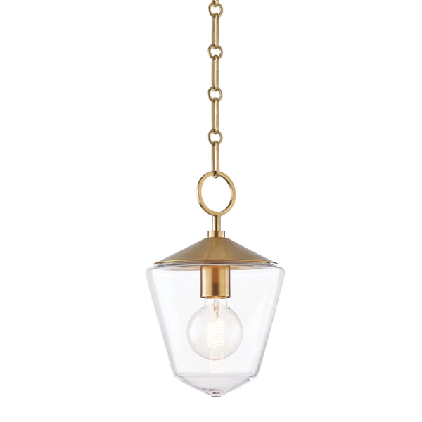 Hudson Valley - 8308-AGB - One Light Pendant - Greene - Aged Brass from Lighting & Bulbs Unlimited in Charlotte, NC