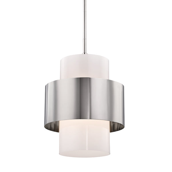 Hudson Valley - 8615-PN - One Light Pendant - Corinth - Polished Nickel from Lighting & Bulbs Unlimited in Charlotte, NC