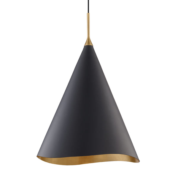 Hudson Valley - 9618-GL/BLK - One Light Pendant - Martini - Gold Leaf/Black Combo from Lighting & Bulbs Unlimited in Charlotte, NC