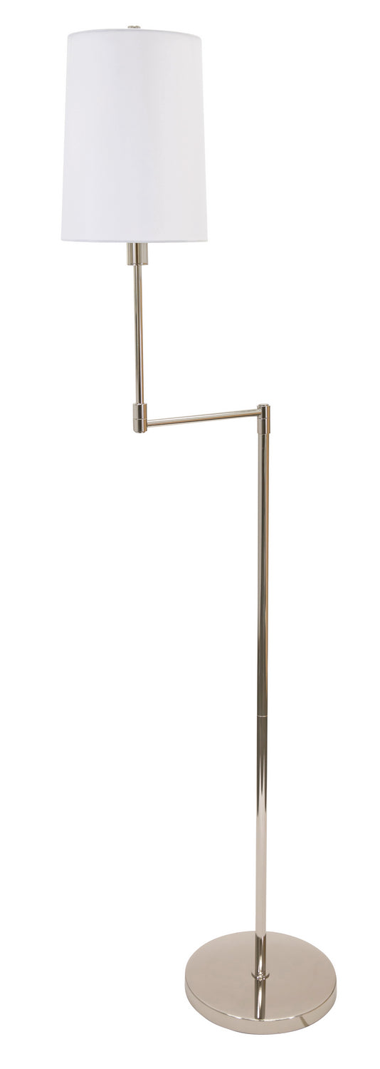 One Light Floor Lamp from the Wolcott Collection in Polished Nickel Finish by House of Troy