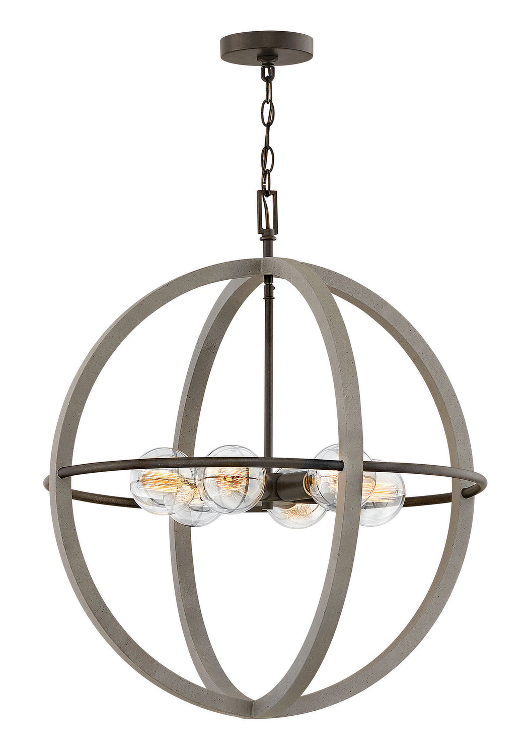 Hinkley - 3426DC - LED Chandelier - Bodie - Dark Cement from Lighting & Bulbs Unlimited in Charlotte, NC