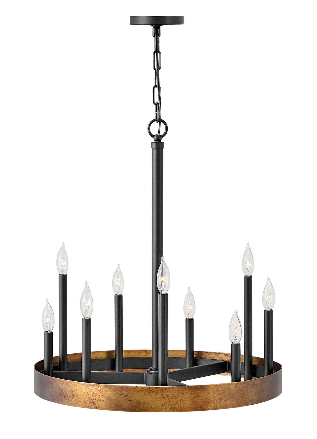 Hinkley - 3866WA - LED Chandelier - Wells - Weathered Brass from Lighting & Bulbs Unlimited in Charlotte, NC