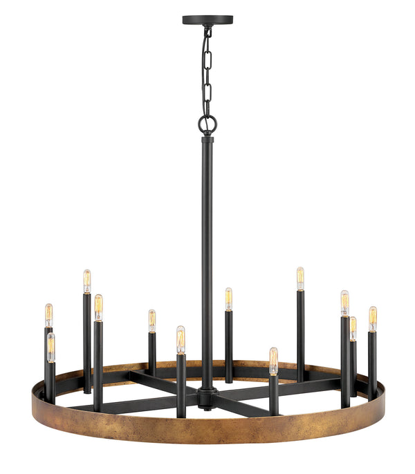 Hinkley - 3869WA - LED Chandelier - Wells - Weathered Brass from Lighting & Bulbs Unlimited in Charlotte, NC