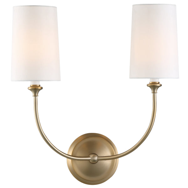 Crystorama - 2242-VG - Two Light Wall Mount - Sylvan - Vibrant Gold from Lighting & Bulbs Unlimited in Charlotte, NC