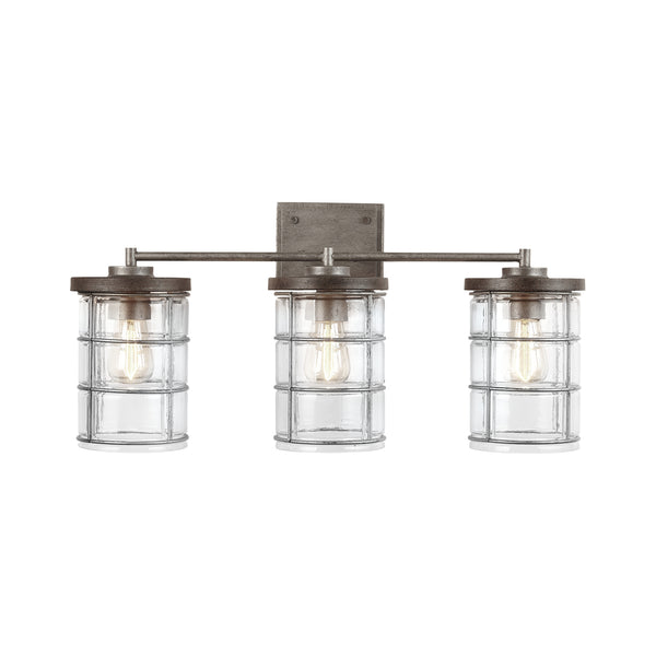 Three Light Vanity from the Colby Collection in Urban Grey Finish by Capital Lighting