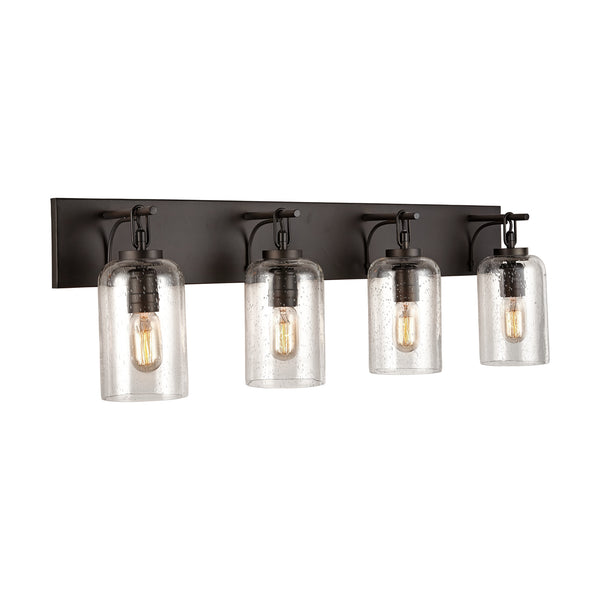 Four Light Vanity from the Wilton Collection in Old Bronze Finish by Capital Lighting