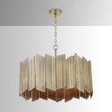 Four Light Pendant from the Xavier Collection in Aged Brass Finish by Capital Lighting