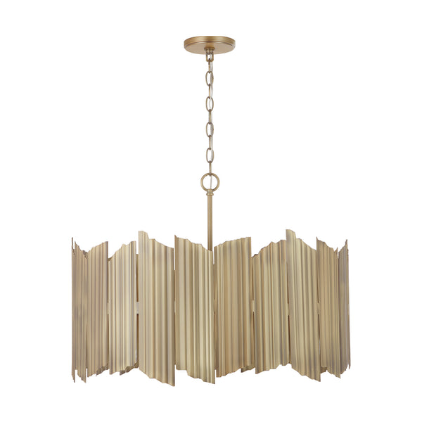 Capital Lighting - 333441AD - Four Light Pendant - Xavier - Aged Brass from Lighting & Bulbs Unlimited in Charlotte, NC