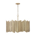 Four Light Pendant from the Xavier Collection in Aged Brass Finish by Capital Lighting