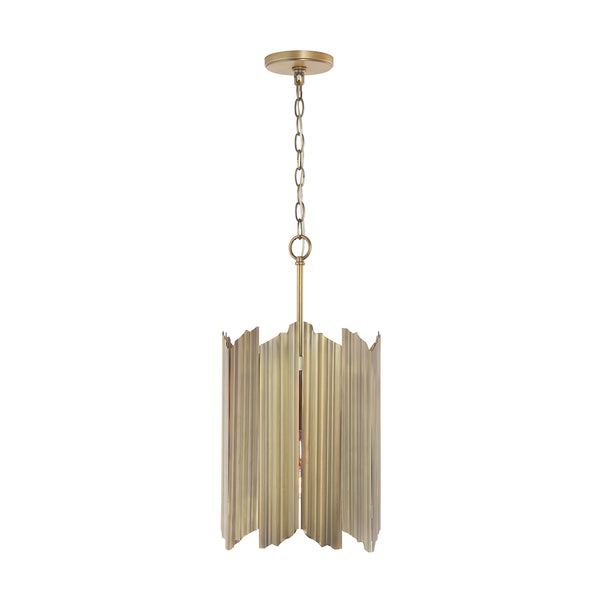 Six Light Pendant from the Xavier Collection in Aged Brass Finish by Capital Lighting