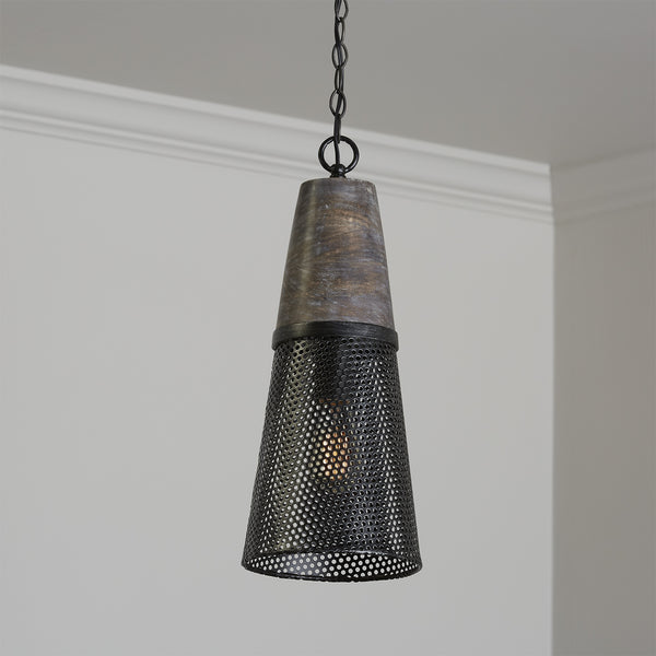 One Light Pendant from the Coker Collection in Barn House Finish by Capital Lighting