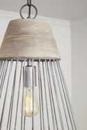 One Light Pendant from the Russell Collection in Urban Wash Finish by Capital Lighting