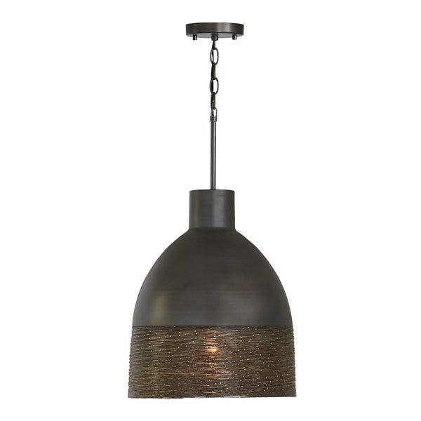 One Light Pendant from the Sana Collection in Grey Iron Finish by Capital Lighting