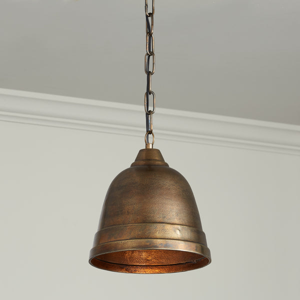 One Light Pendant from the Sedona Collection in Oxidized Brass Finish by Capital Lighting