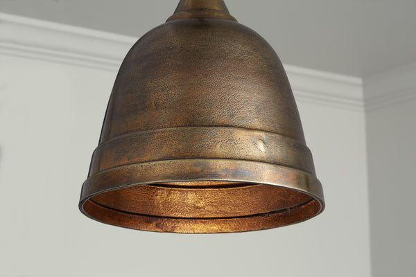 One Light Pendant from the Sedona Collection in Oxidized Brass Finish by Capital Lighting