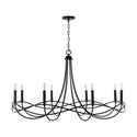Eight Light Chandelier from the Sonnet Collection in Matte Black Finish by Capital Lighting