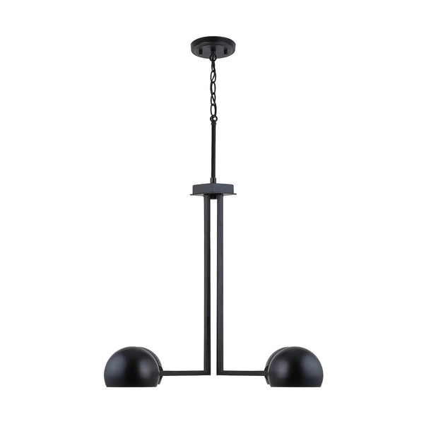 Four Light Chandelier from the Hadley Collection in Matte Black Finish by Capital Lighting