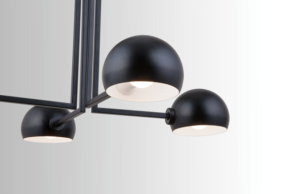Four Light Chandelier from the Hadley Collection in Matte Black Finish by Capital Lighting