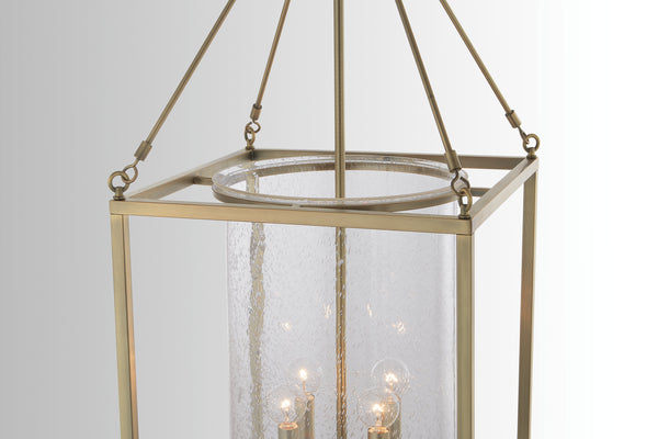 Four Light Foyer Pendant from the Cooper Collection in Aged Brass Finish by Capital Lighting