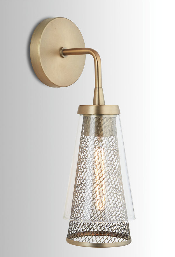 One Light Wall Sconce from the Abbott Collection in Aged Brass Finish by Capital Lighting