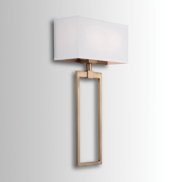 Two Light Wall Sconce from the Lynden Collection in Aged Brass Finish by Capital Lighting