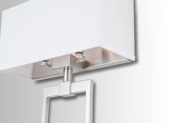 Two Light Wall Sconce from the Lynden Collection in Brushed Nickel Finish by Capital Lighting