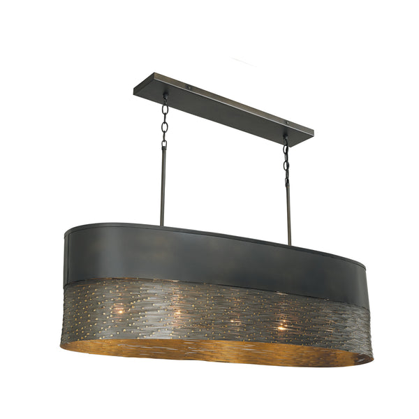 Five Light Island Pendant from the Sana Collection in Grey Iron Finish by Capital Lighting