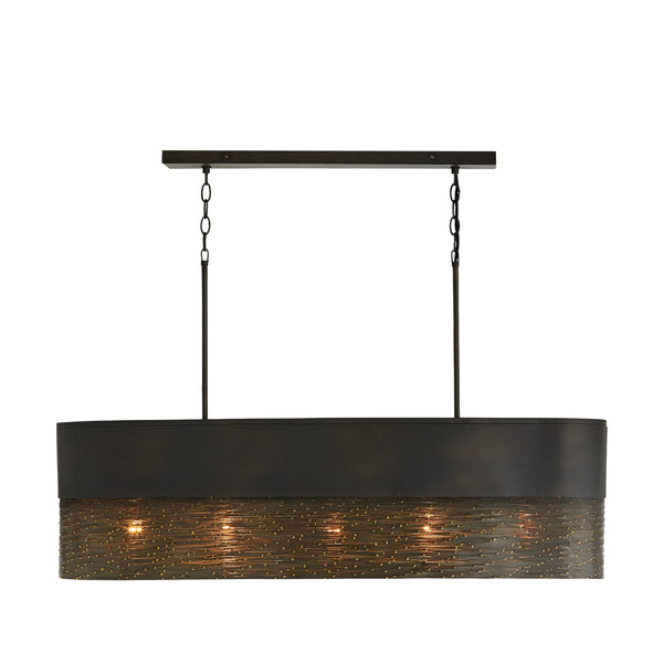 Five Light Island Pendant from the Sana Collection in Grey Iron Finish by Capital Lighting