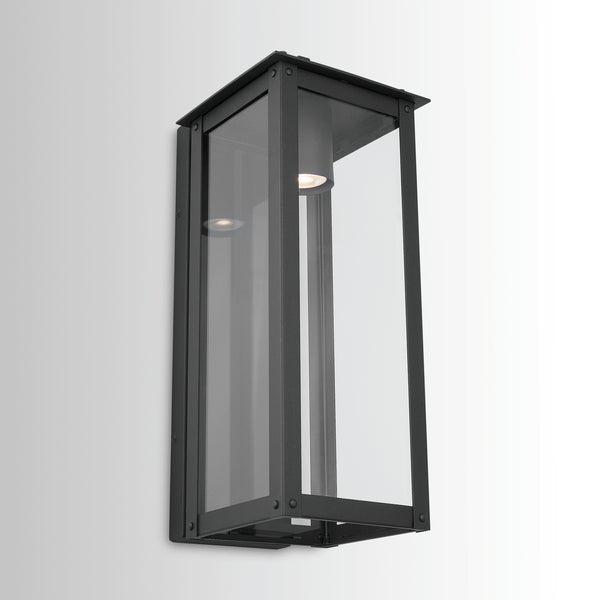 One Light Outdoor Wall Lantern from the Hunt Collection in Black Finish by Capital Lighting