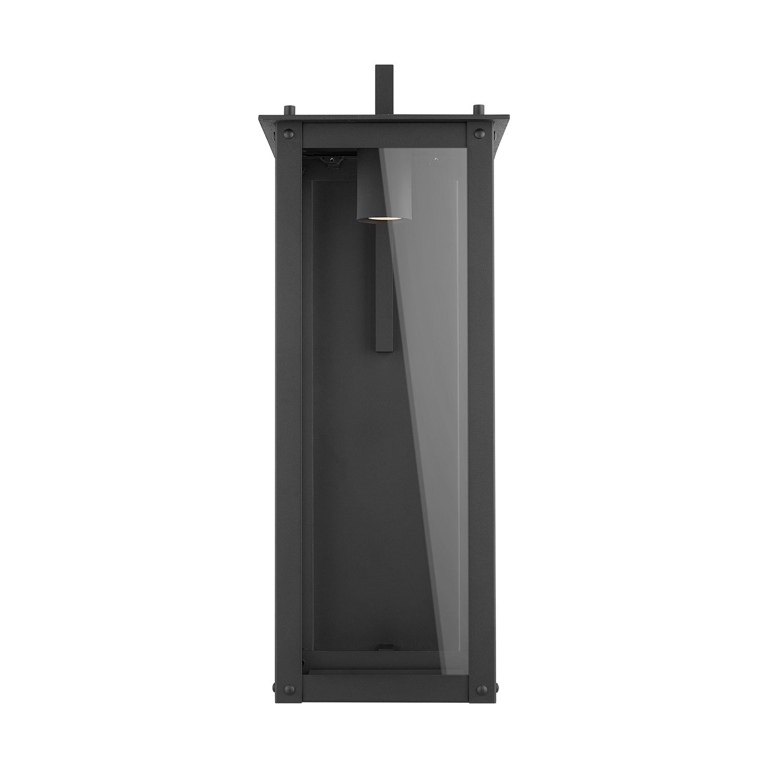 Capital Lighting - 934641BK-GL - One Light Outdoor Wall Lantern - Hunt - Black from Lighting & Bulbs Unlimited in Charlotte, NC