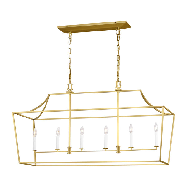 Visual Comfort Studio - CC1036BBS - Six Light Linear Lantern - Southold - Burnished Brass from Lighting & Bulbs Unlimited in Charlotte, NC